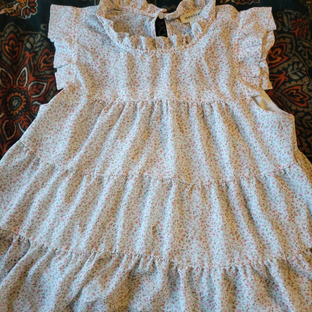 White Monteau Floral Print Blouse